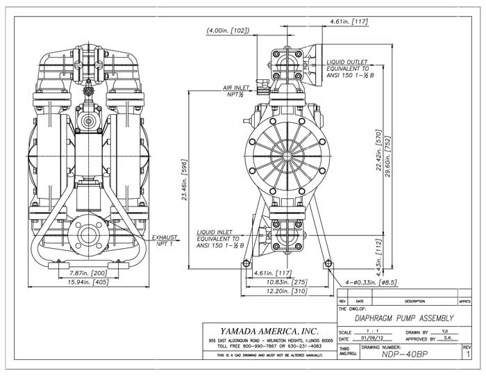 NDP-40 Polypropylene, ANSI Flange